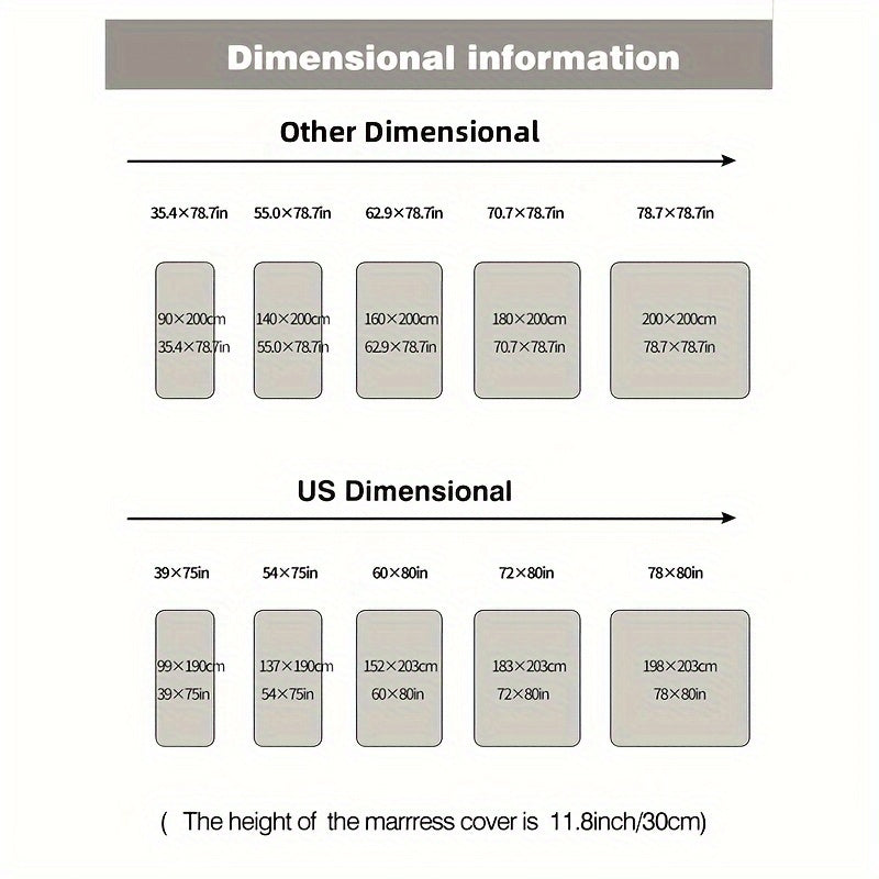 Suv o'tkazmaydigan yostiq himoyachisi, bir-biriga qo'shilgan rangli qatlamli dizayn, suv o'tkazmaydigan, sirpanmaydigan yotoq qoplami