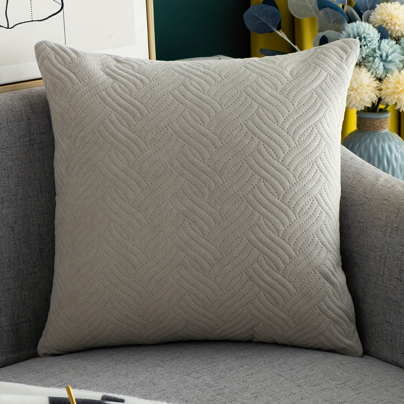 Luxurious Velvet Plush Pillow Cover for Bedroom Living Room and Car Decor