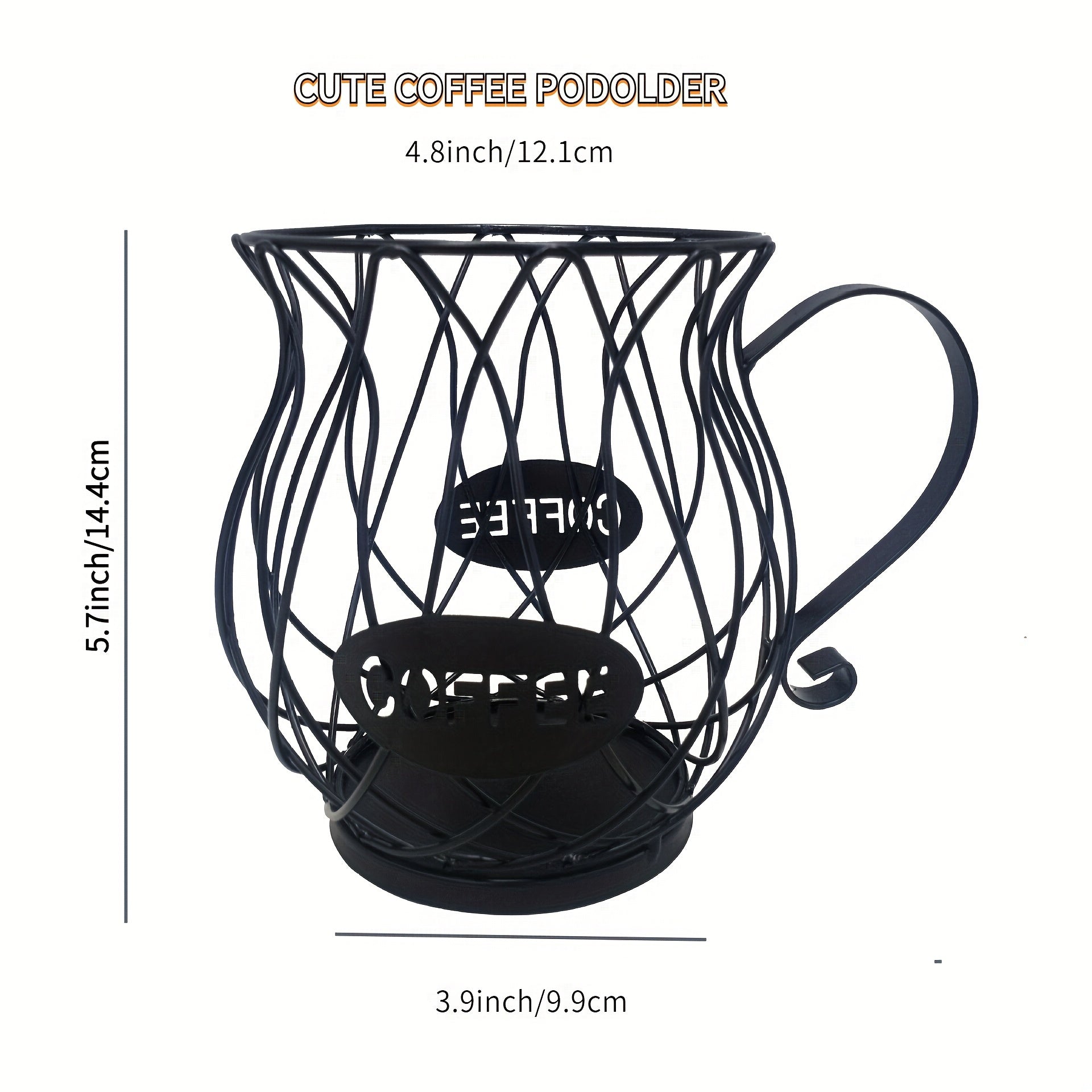 Large Capacity Coffee Pod Holder K-Cup Organizer Coffee Storage Basket