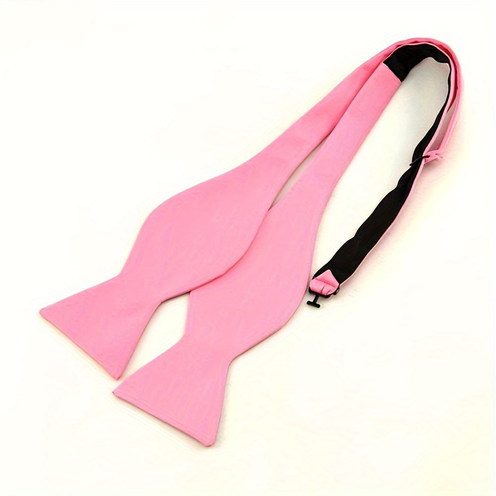 Men's Bow Tie for Weddings and Formal Events Black Satin Adjustable Accessory