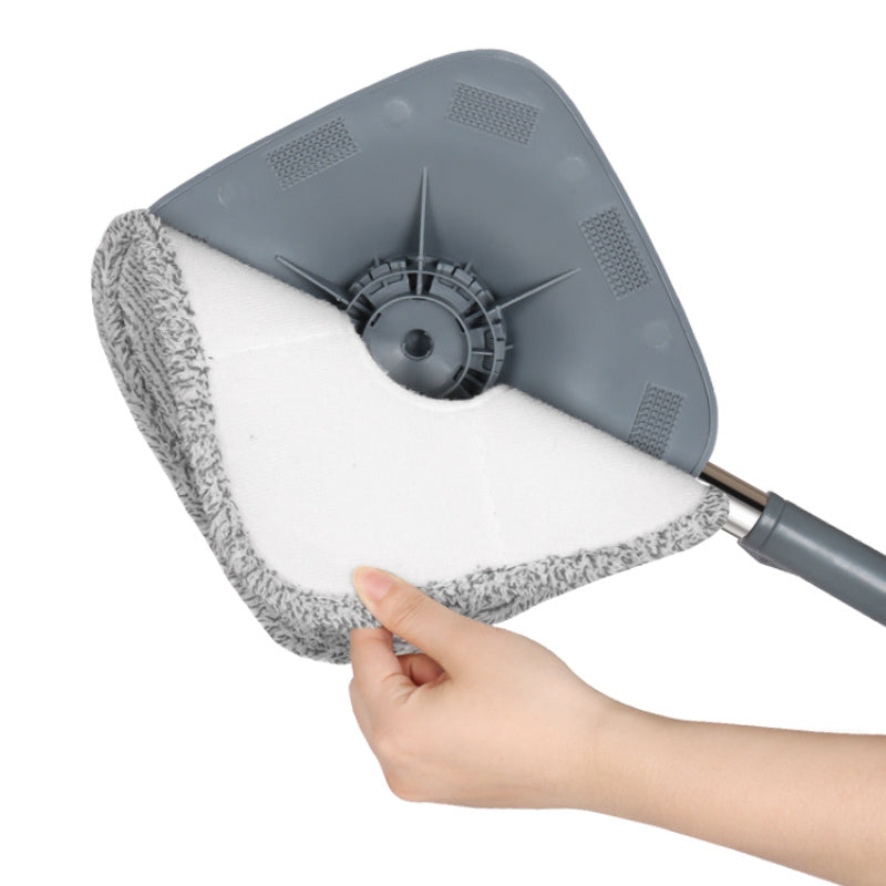 Qattiq va ho'l pol uchun zanglamaydigan po'latdan yasalgan tutqichli ikki tomonlama tozalash moppi