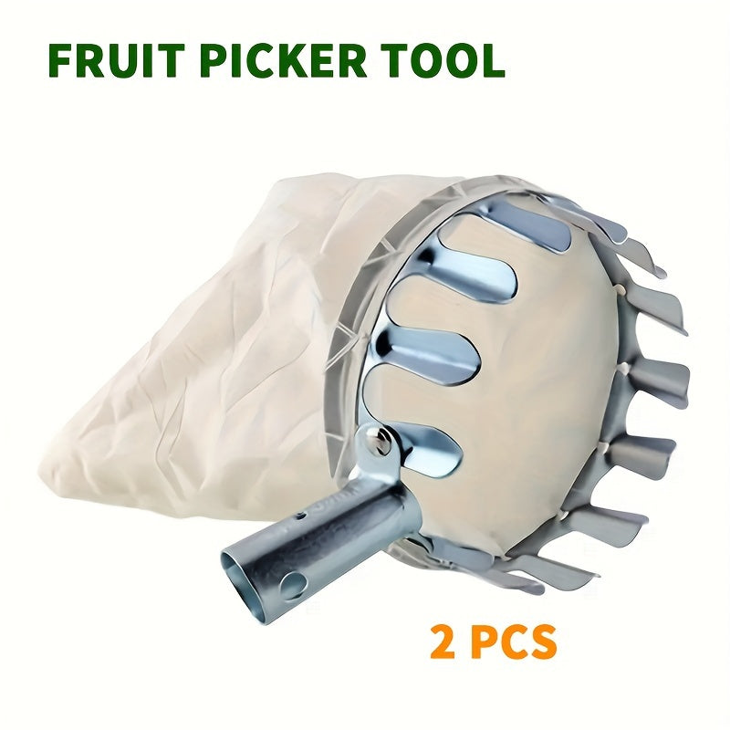 Stainless Steel Fruit Picker Tool for Apples Oranges Pears with Pruning Shears