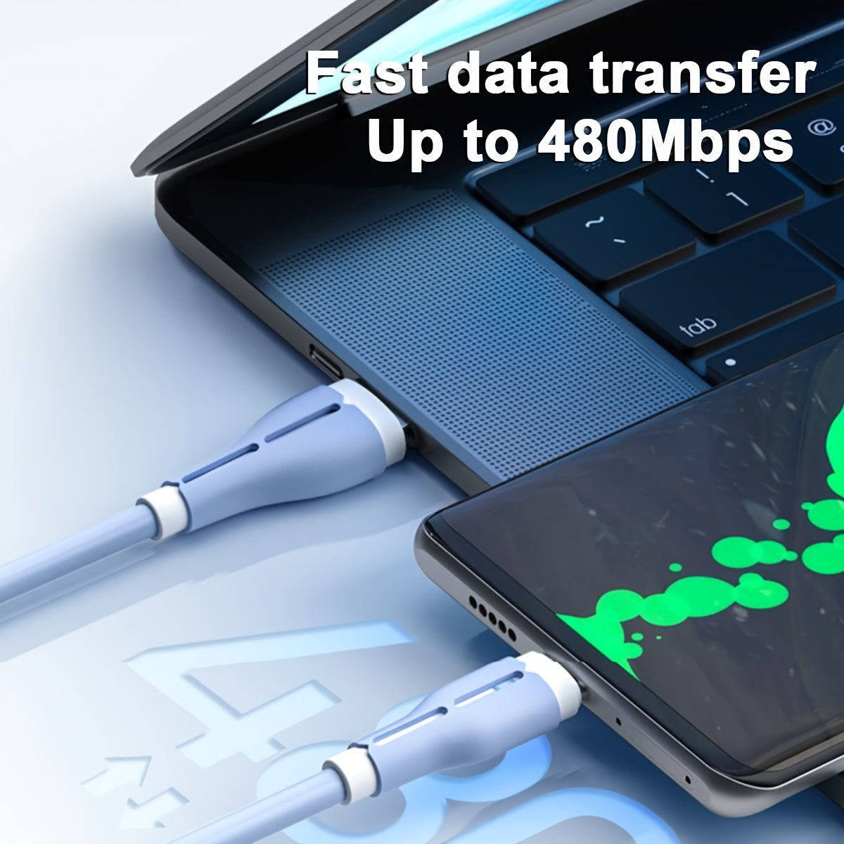 Fast Charging USB C Cable for Mobile Phones Data Transfer High-Speed Durable