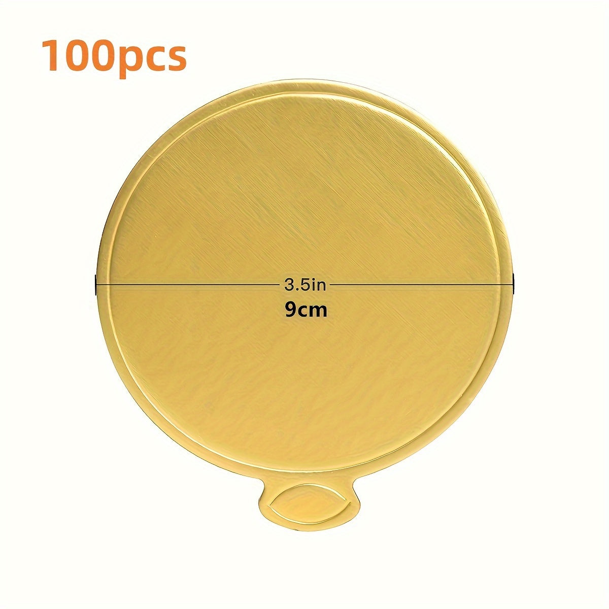 Golden Cardboard Mini Cake Bases 50/100 Round Disposable Cupcake Boards for Desserts