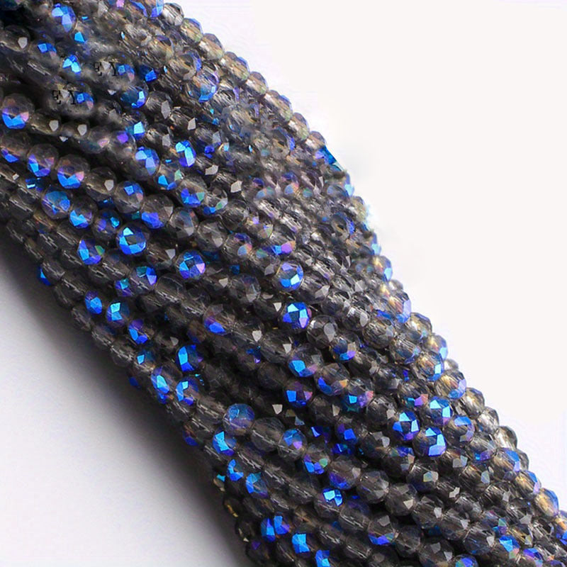 Set of 950/620 Pieces 2mm 3mm Faceted Faux Crystal Glass Beads for Jewelry Making