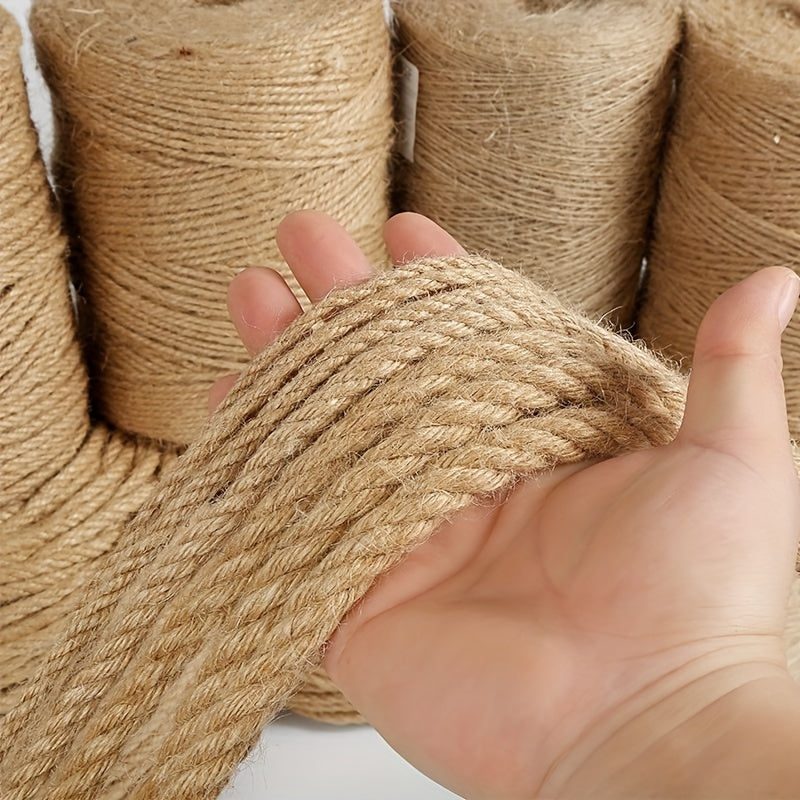 Natural Jute Twine Rope for DIY Crafts Gift Wrapping Decorative Projects 4-14mm