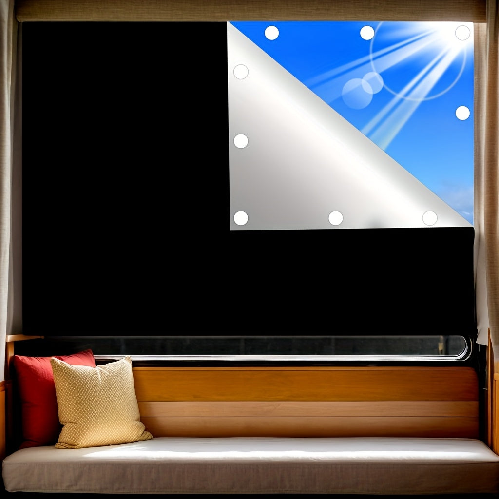 Blackout Curtain Panel, Portable UV Block Window Shade for RV Bedroom