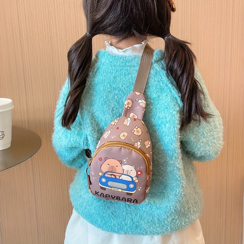 Bolso bandolera rosa para niñas con monedero desmontable, nylon, cierre de cremallera ajustable, ideal para viajes, senderismo y ciclismo