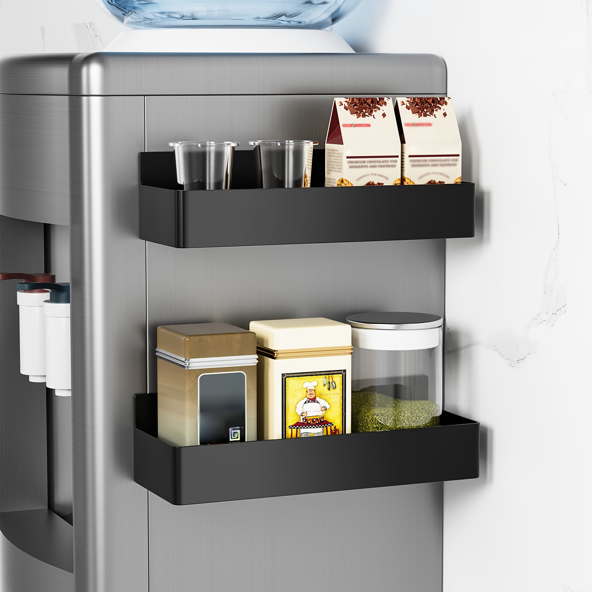 Estante magnético de plástico para puertas y paredes de nevera, cocina, baño, organización del hogar