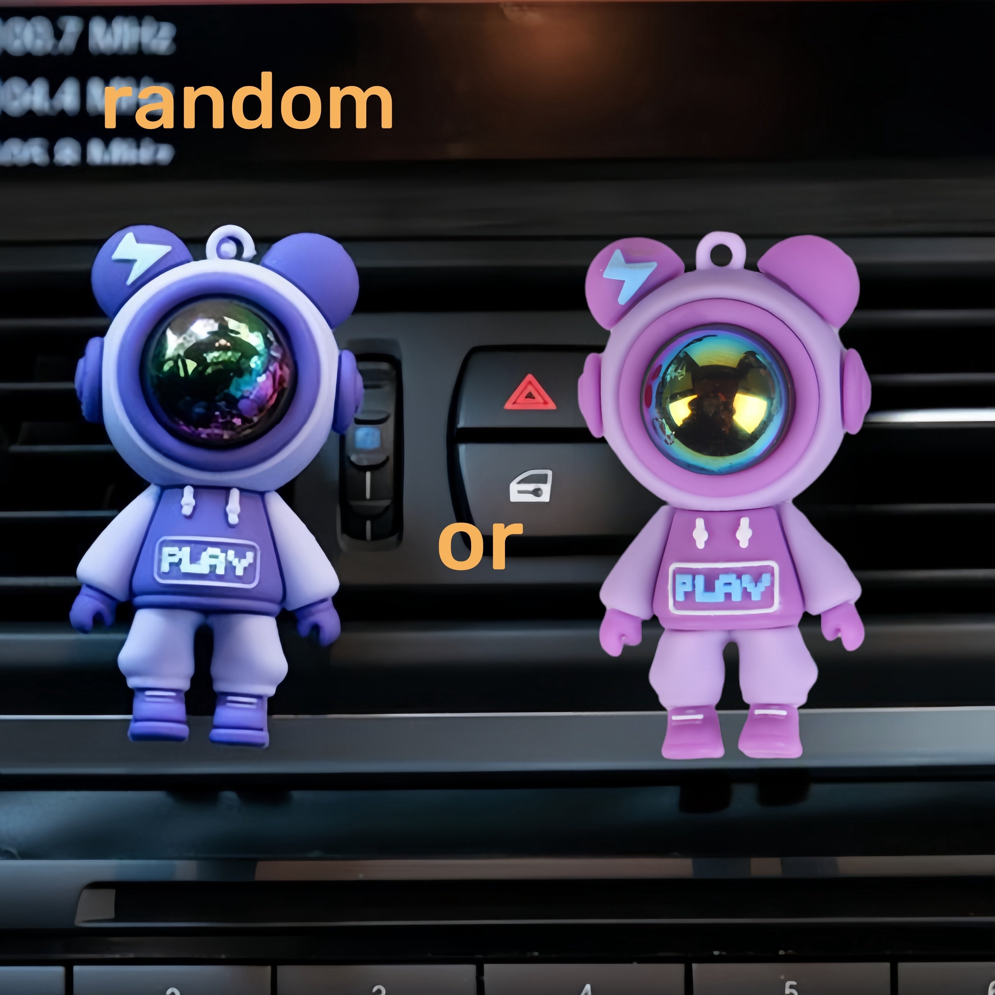 Kosmonavt Lightning Bear Car Air Freshener Clip Aromatherapy Vent Diffuser Set