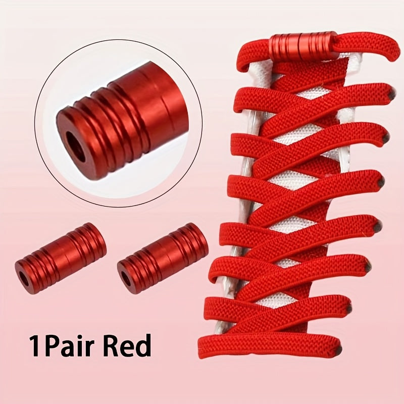 Unisex Elastic No-Tie Shoe Laces 2 Pairs High-Quality Universal