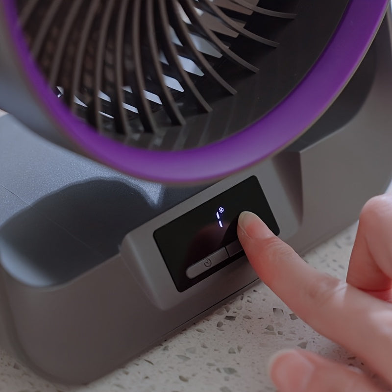 USB Table Fan with Turbo Speed, 5 Settings, Timer, Indoor Outdoor Use