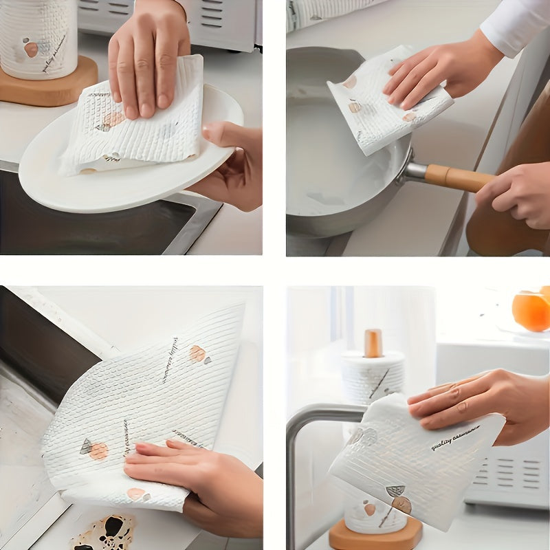 50 dona bir martalik oshxona qog'oz sochiqlari, suvga chidamli, quruq va nam, yog'ni tozalash uchun mo'ljallangan