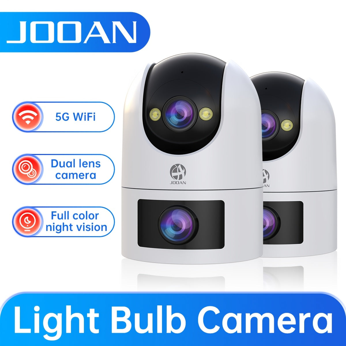 Children's 5G WiFi Security Camera with Dual Lens Auto Tracking Night Vision