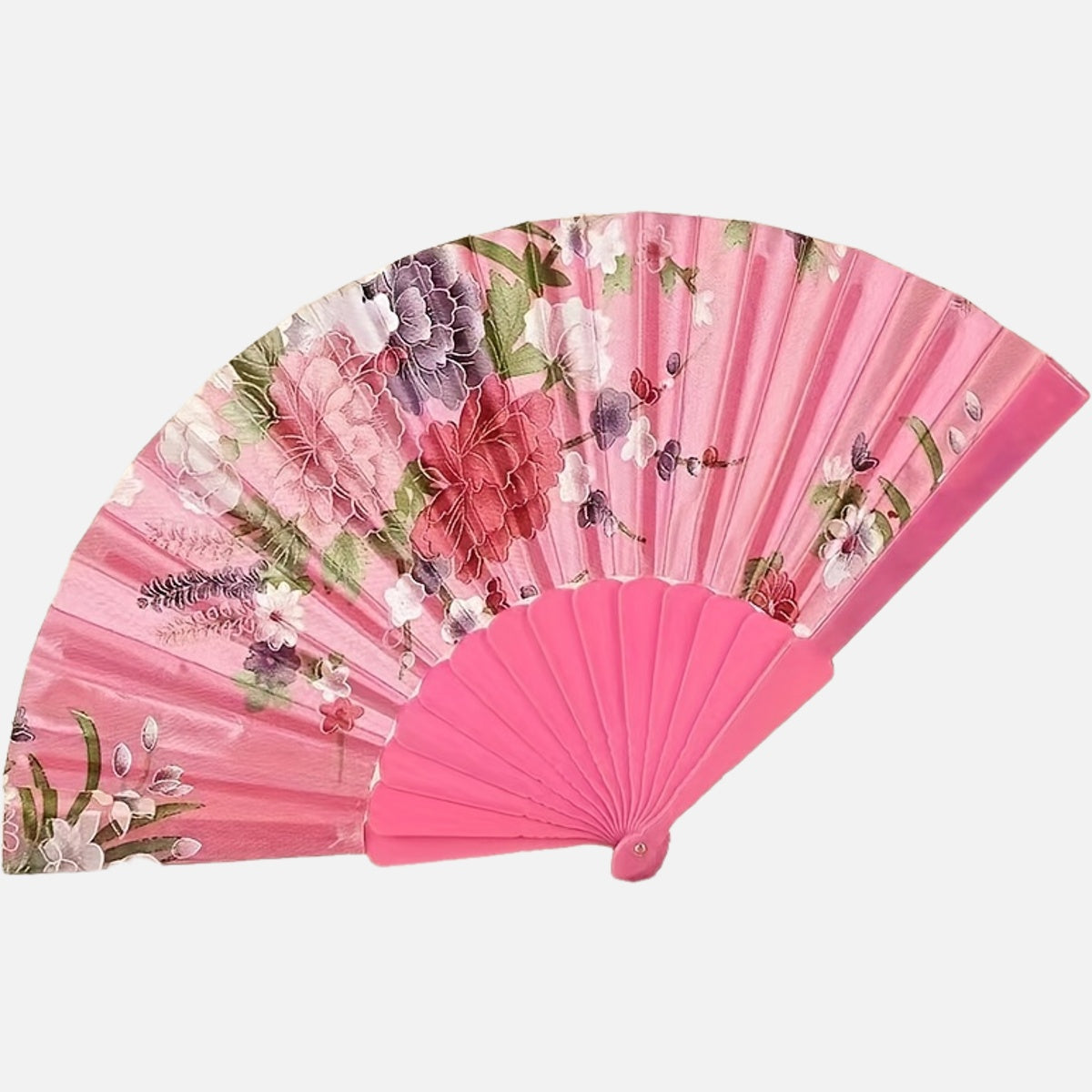 Silk Fabric Foldable Fan for Women Dancing Gifting Square Dancing Antique Fan