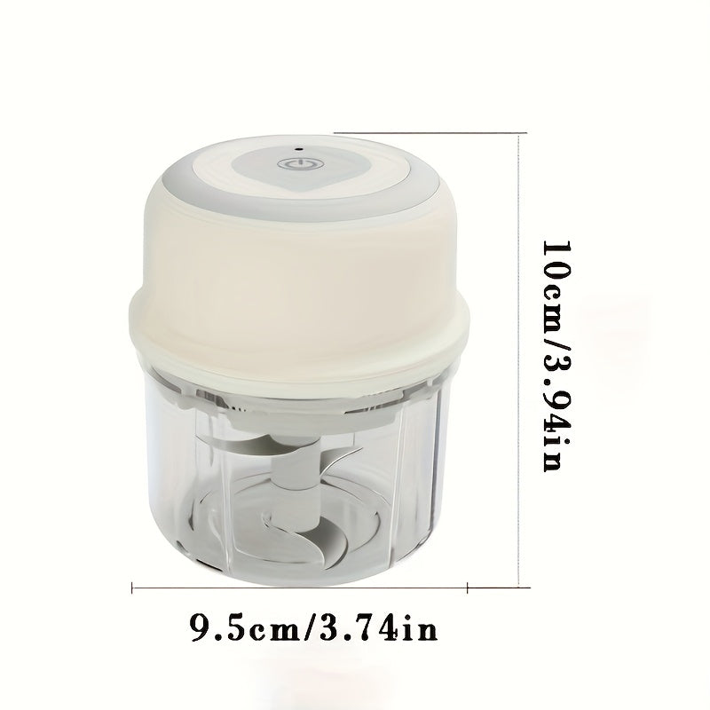 Cordless Mini Food Processor 250ml Stainless Steel Blades Rechargeable Battery