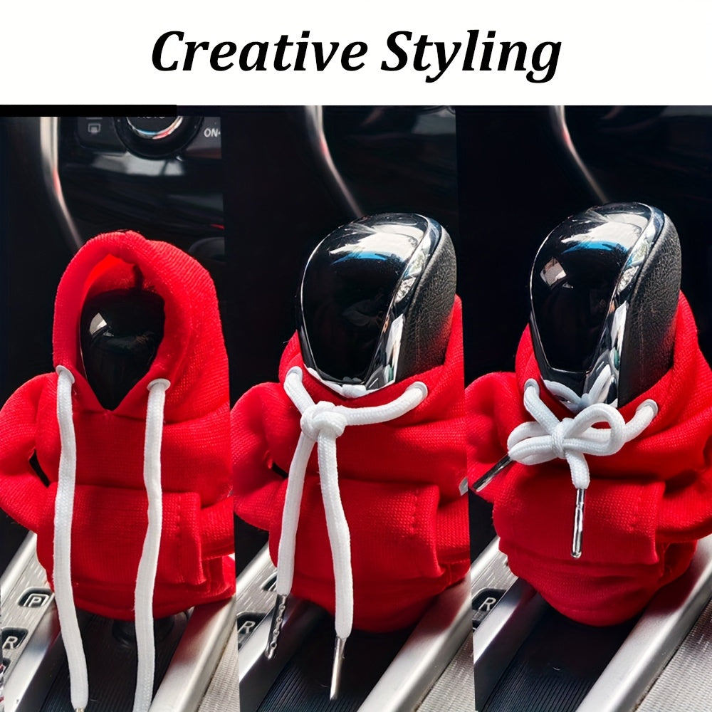 Mini Hoodie Car Gear Shift Cover Polyester Auto Interior Decor Dustproof