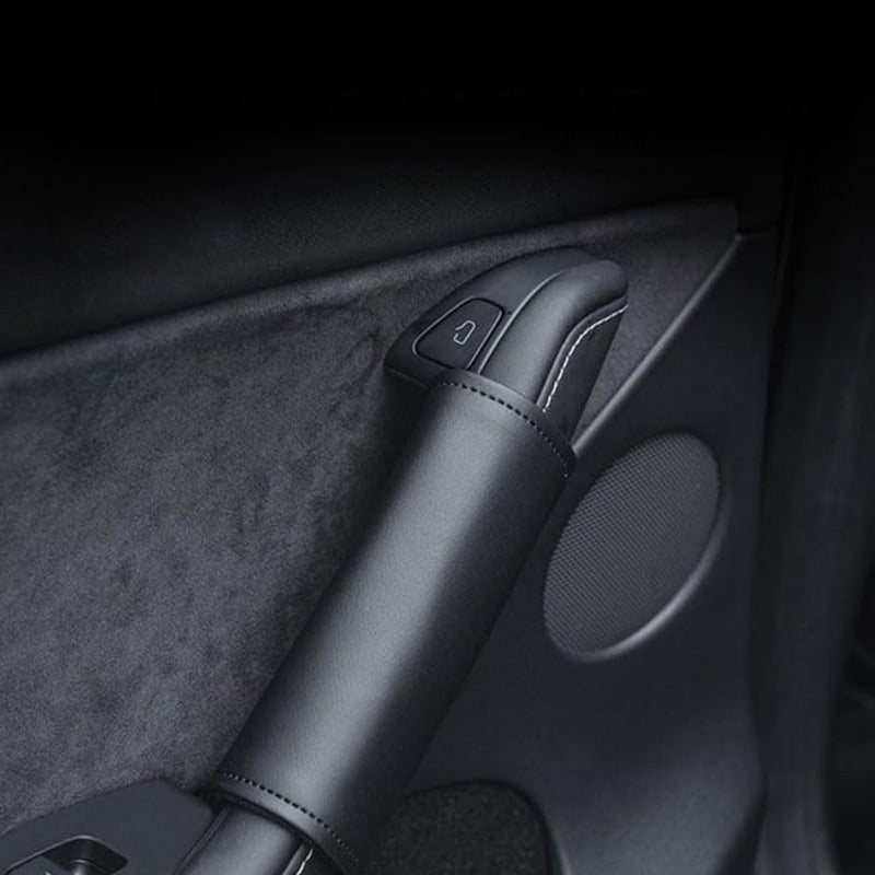 Car Interior Handle Cover Black Textured Grip for Model 3/Y Auto Accessory