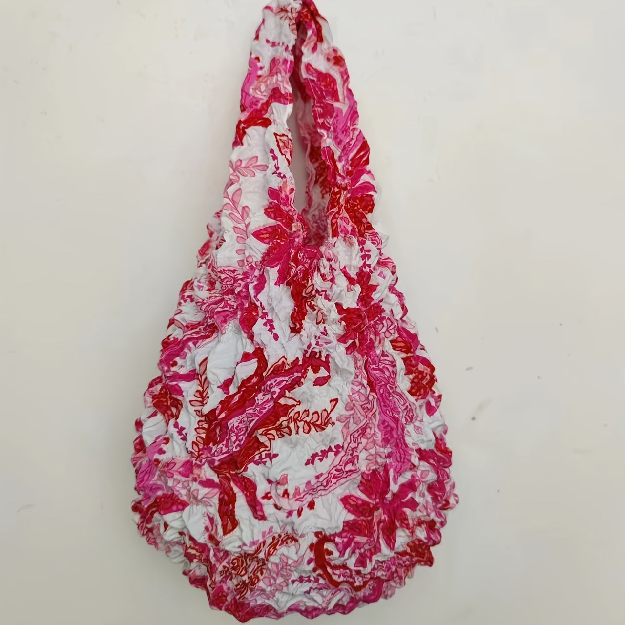 Gul naqshli qayta ishlatiladigan oziq-ovqat to'plami, cho'ziladigan sumka, xarid qilish uchun yelka sumkasi, qisqaradigan saqlash sumkasi, ayollar uchun mukammal sovg'a, xarid qilish va sayohat uchun ideal, ajoyib oshxona tashkilotchisi va aksessuar.