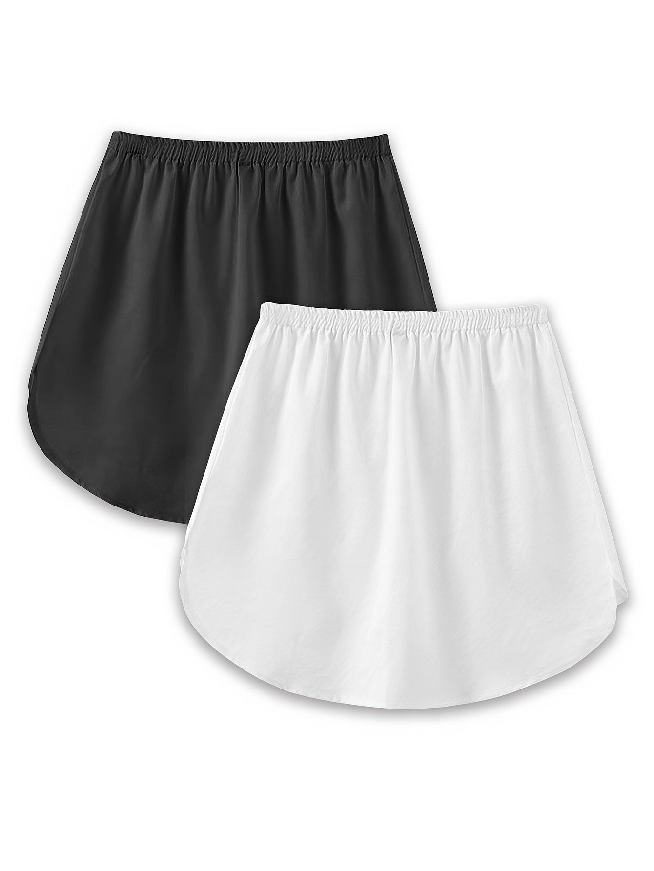 Women's Loose Waist Shirt Skirt With Front and Back Vertical Drop