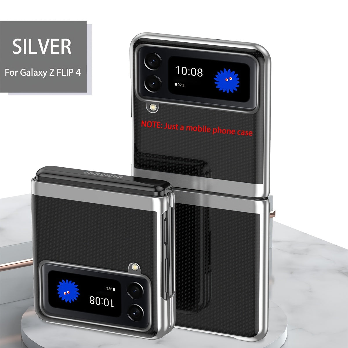 Electroplated Transparent Folding Phone Case for Samsung Galaxy Z Flip Series