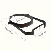 Lupa de cabeza con 4 lentes, manos libres para lectura, joyería y manualidades
