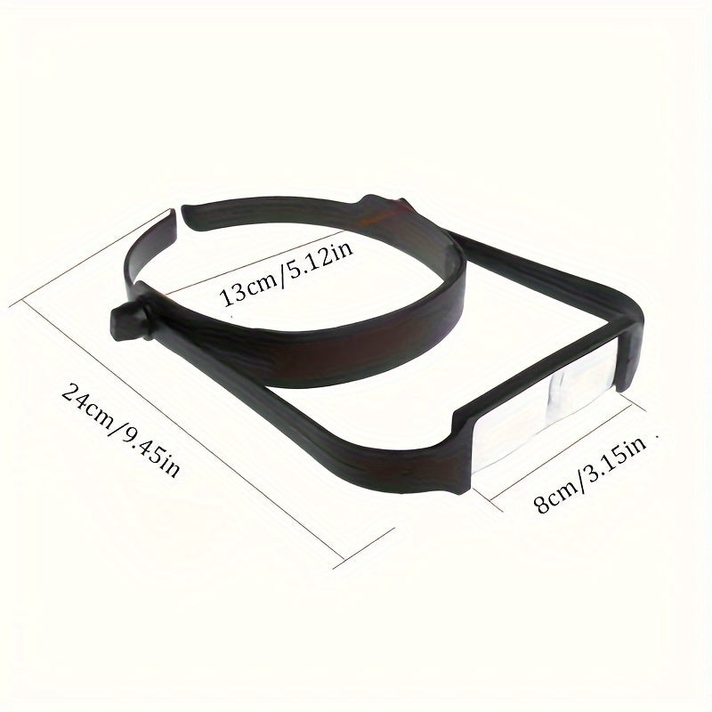Lupa de cabeza con 4 lentes, manos libres para lectura, joyería y manualidades