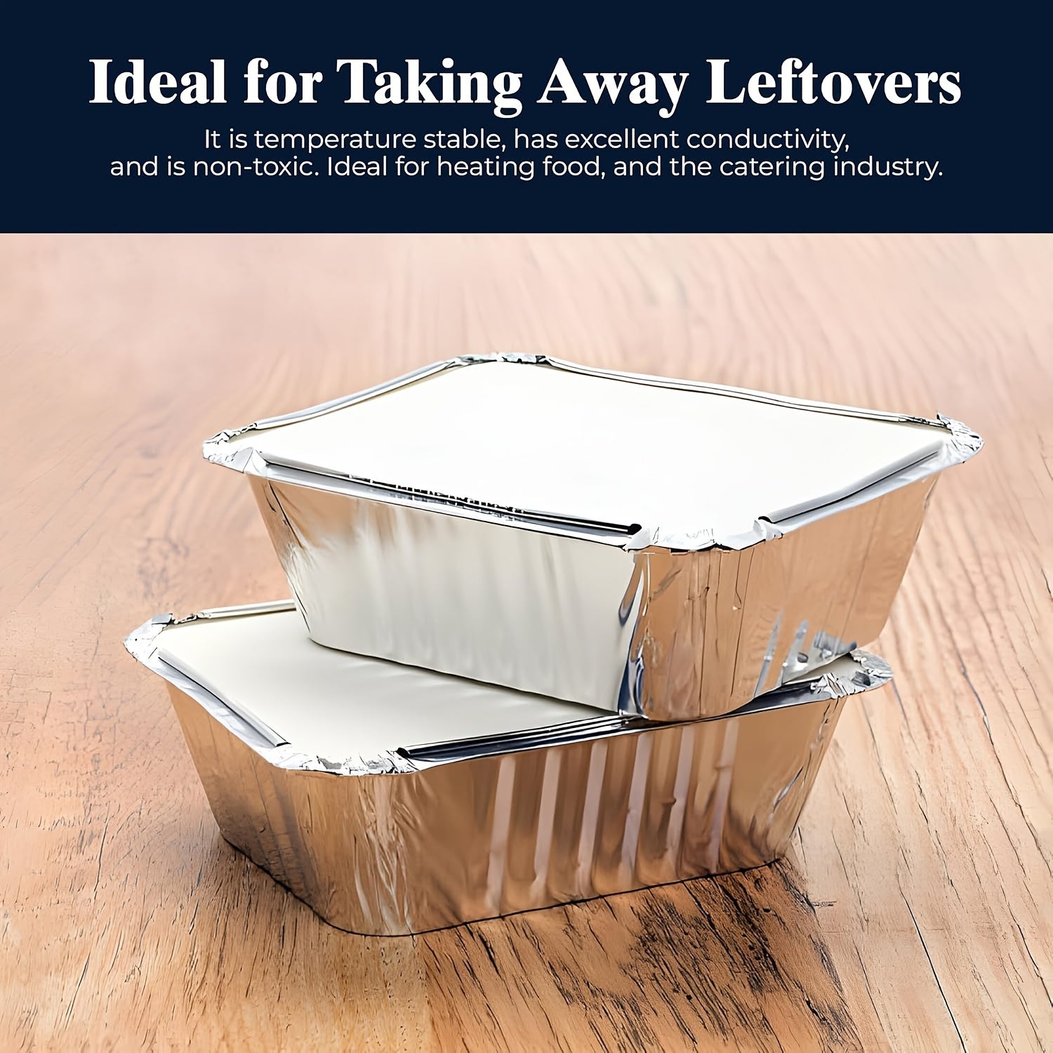 Set of 20 Reusable Aluminum Foil Pans with Lids Food Storage Baking Meal Prep