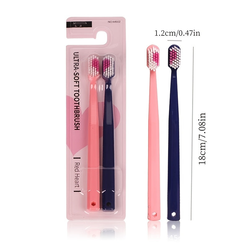 Adult Soft Bristle Toothbrushes Pack of 2 4 or 6 Compact Head Travel Friendly