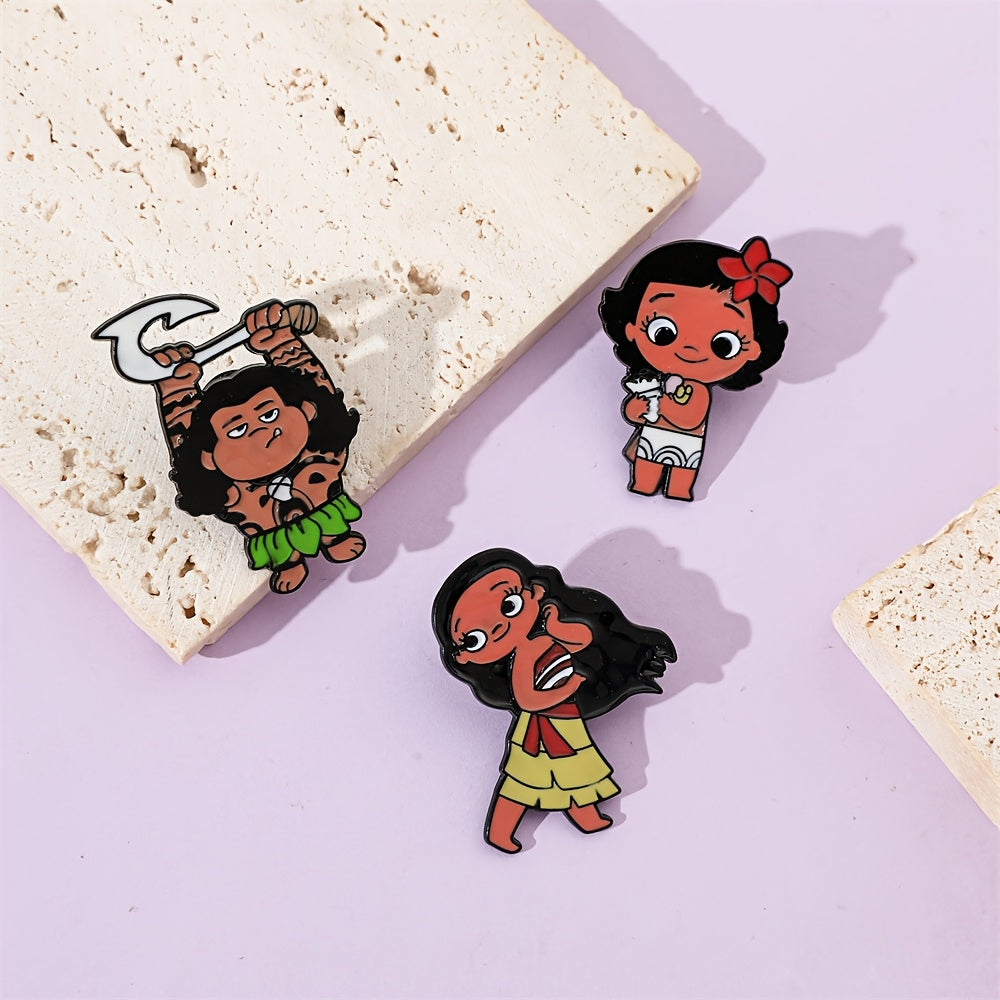 4 ta minimalistik emal pinlar to'plami kiyimlar va sumkalar uchun Disney xarakterlari bilan