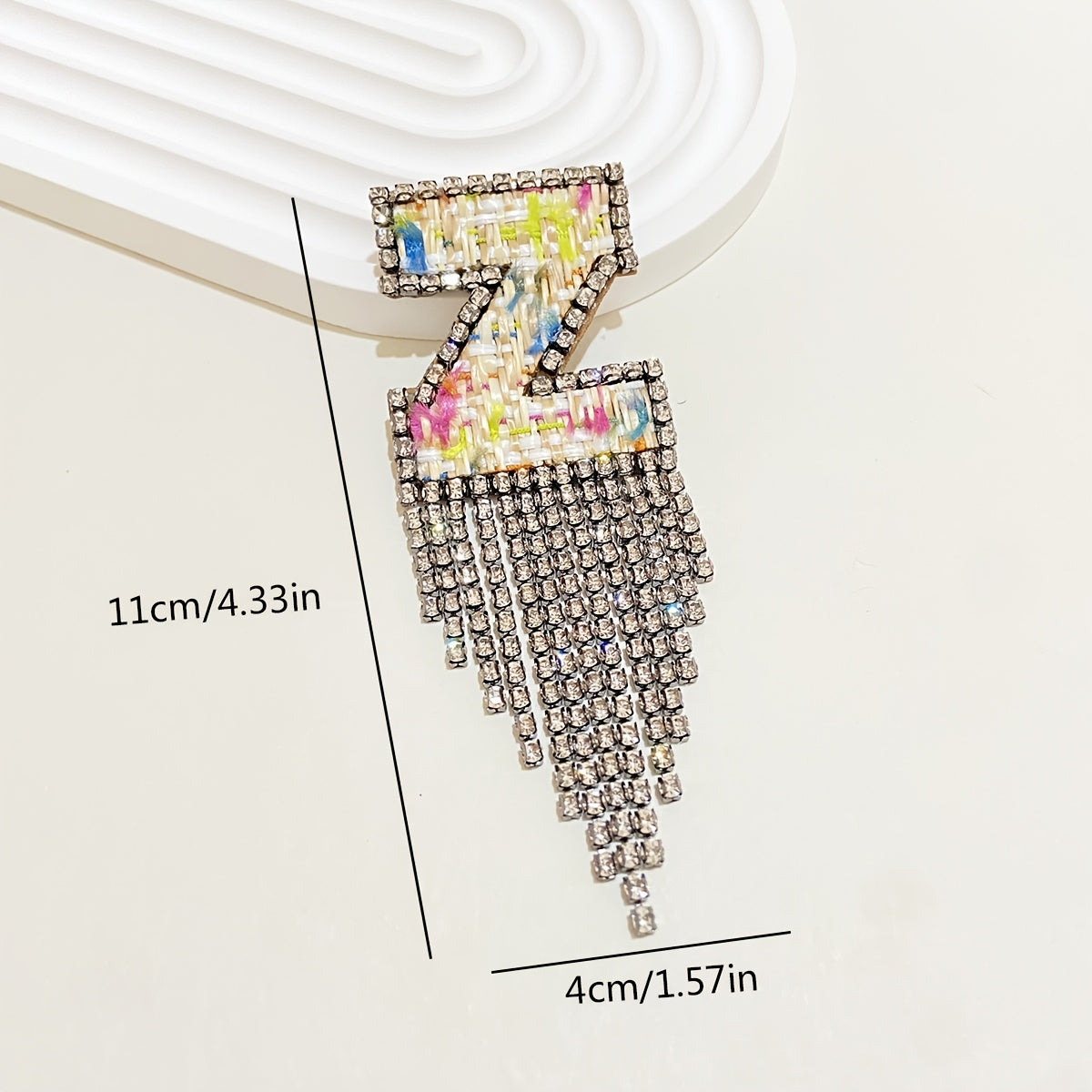 Women's Rhinestone Letter Brooch Irregular Woven Design Jewelry