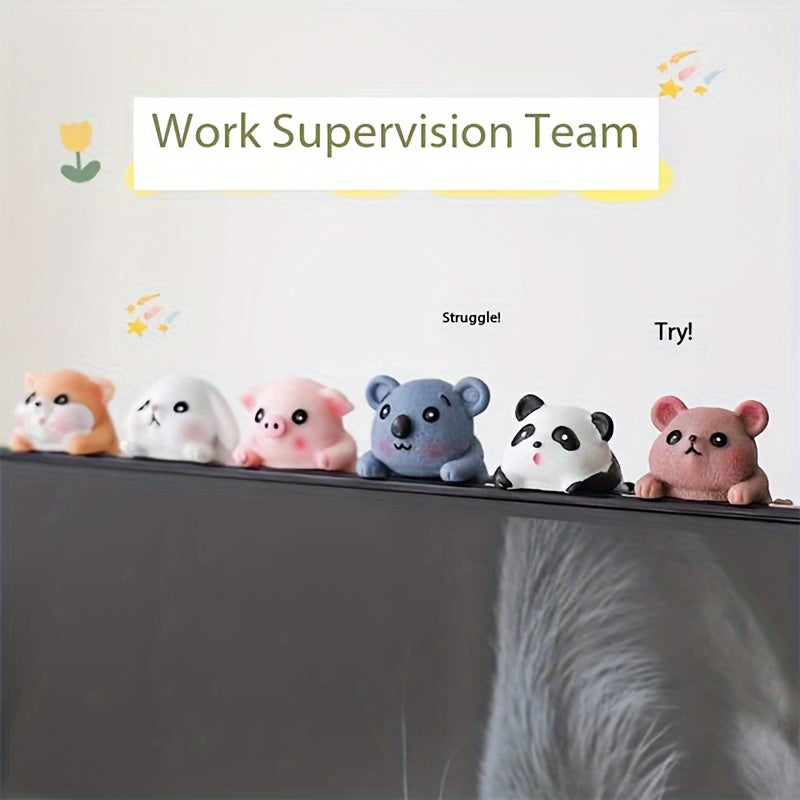 Cartoon Animal Desk Decor for Computer, Car, and Phone Screen Accessories