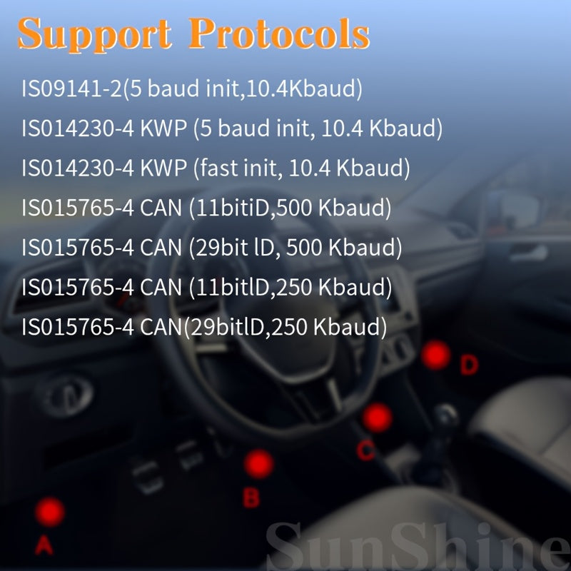 беспроводной сканер OBD2 для автомобиля, считыватель кодов, диагностический инструмент для определения неисправностей двигателя