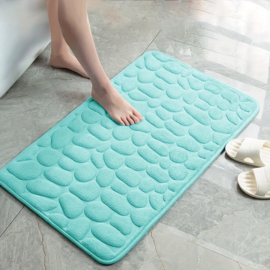 Alfombra de baño de espuma viscoelástica de lujo antideslizante, suave y absorbente para bañeras y duchas