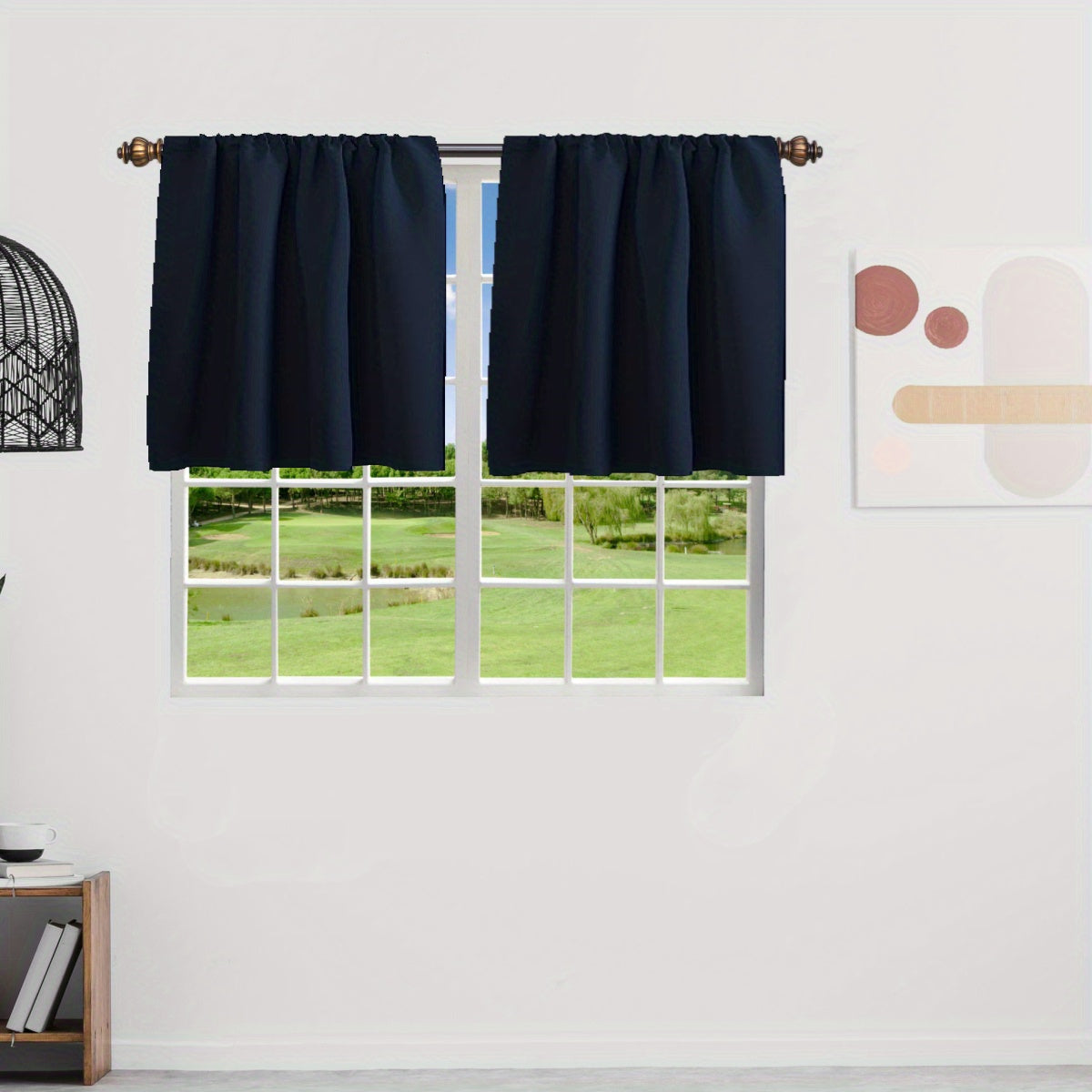 Silvery Rod Curtain for Heat Insulation and Blackout, Room Darkening, 1 Piece