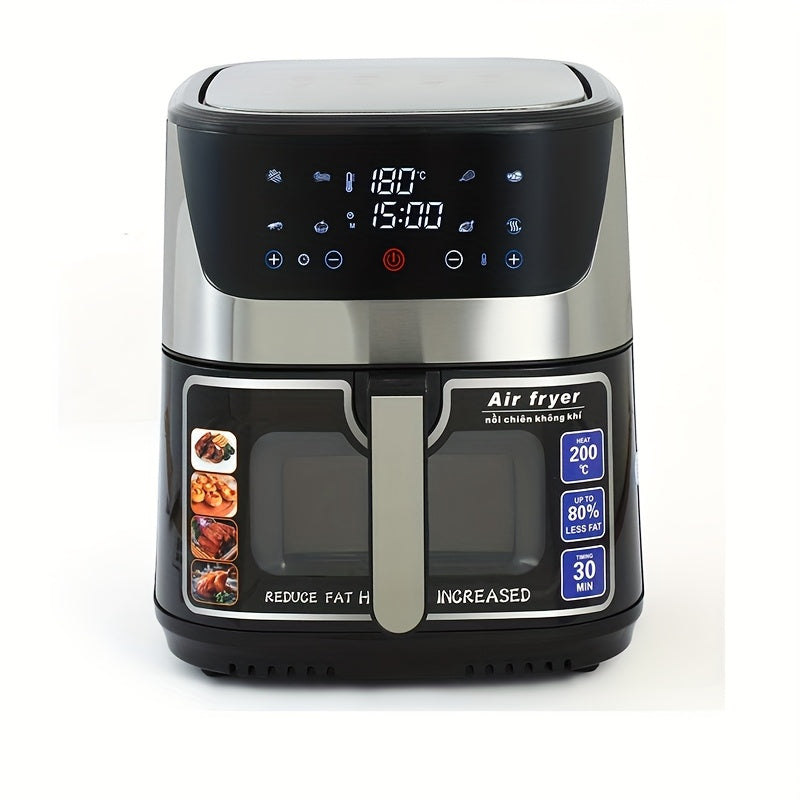 12L Touch Air Fryer raqamli boshqaruvli oldindan sozlamalar bilan, Fransuz kartoshkasi, tovuq, go‘sht, baliq uchun