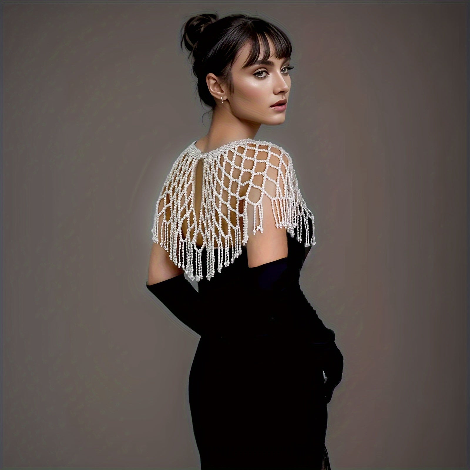 Wedding Shoulder Chain with Pearls and Tassels for Brides and Events