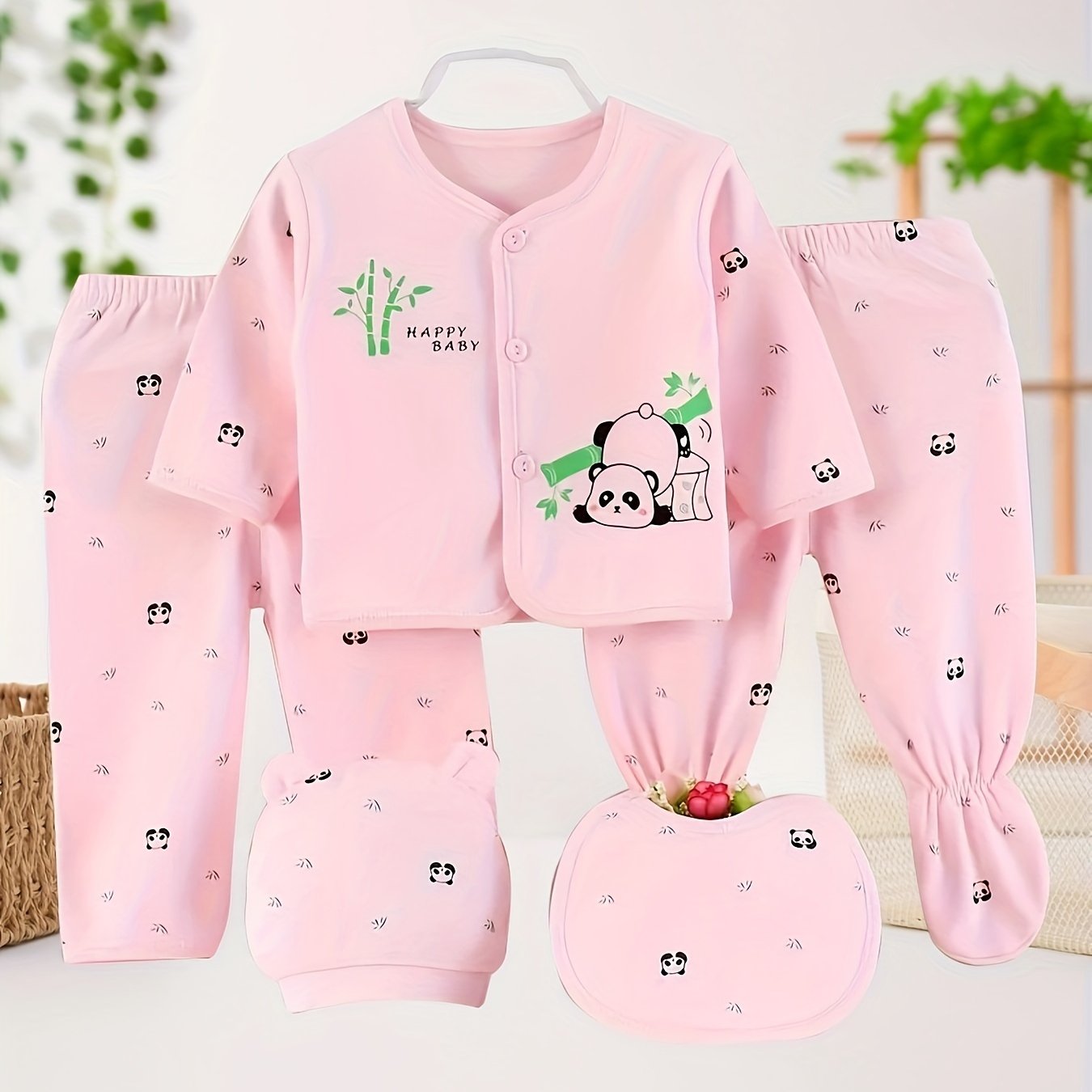 Baby Underwear Set 5 Pieces Cotton for Newborns 0-3 Months