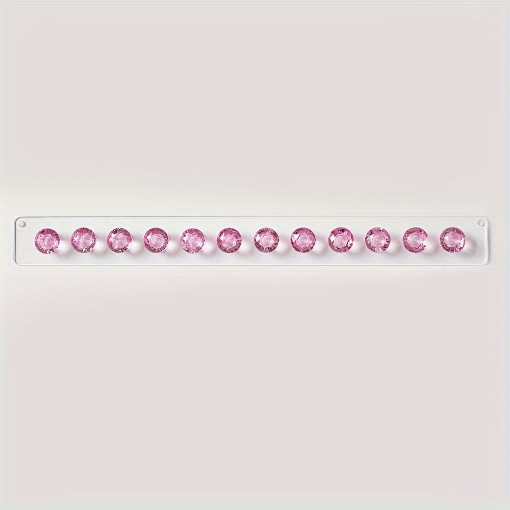 Acrylic Wall Mount Necklace Display Rack with Hooks for Jewelry Organization