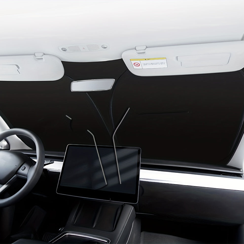 Передний солнцезащитный козырек из полиамида с рулоном, UV-защита, противотуманный для Tesla Model 3/Y