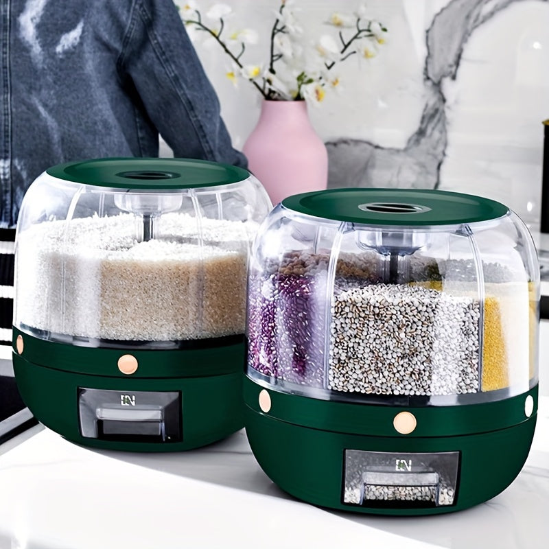 Food Grade Plastic Rotating Cereal Dispenser with Sealed Compartments and Moisture Proof Lid