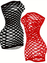 Женское платье из сетчатого кружева больших размеров без бретелек с вырезом и без рукавов