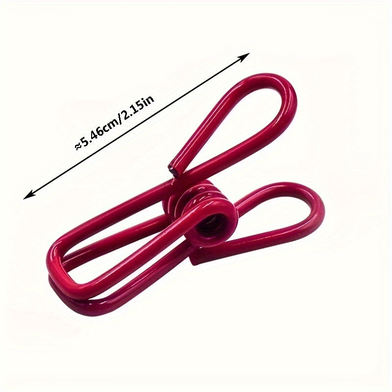 Juego de 8 clips de acero para almacenamiento de alimentos, bolsas sellantes recubiertas de PVC, chips, papel