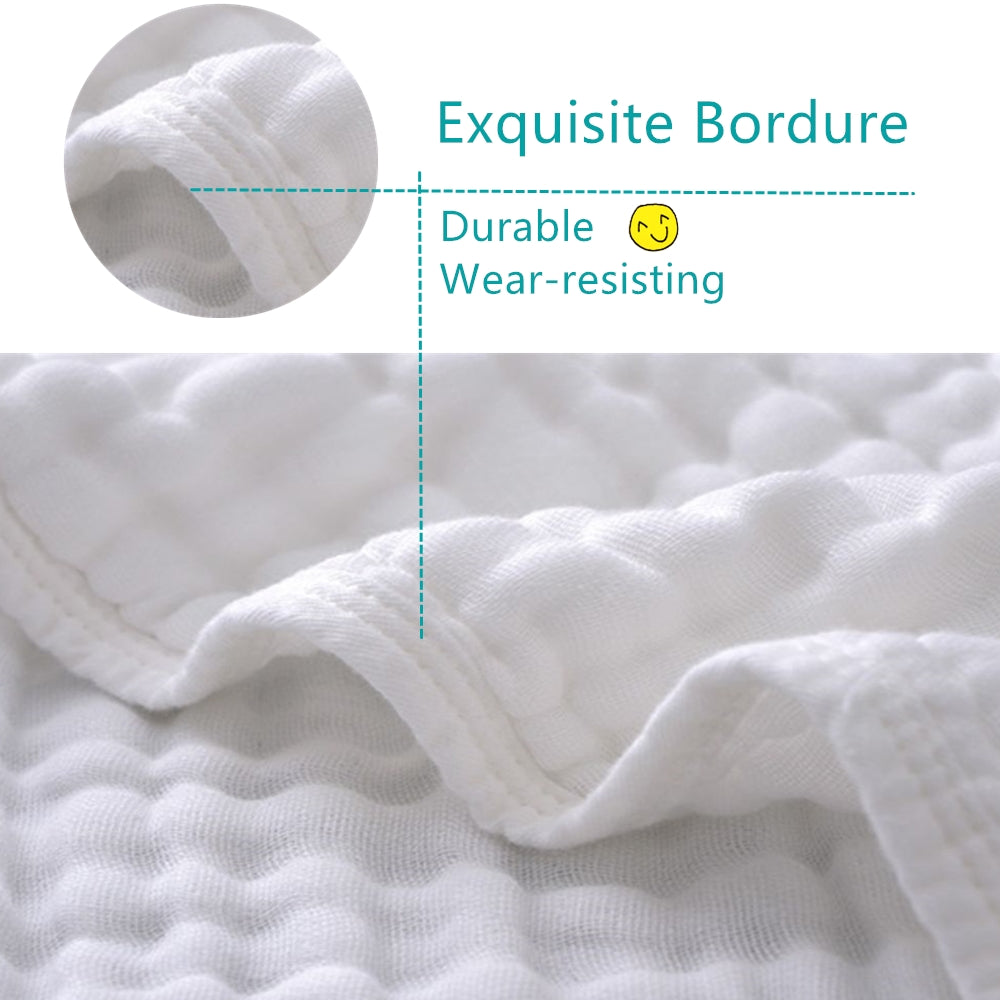 6 Pack Muslin Baby Burp Cloths Large Absorbent Cotton Bibs Gender Neutral