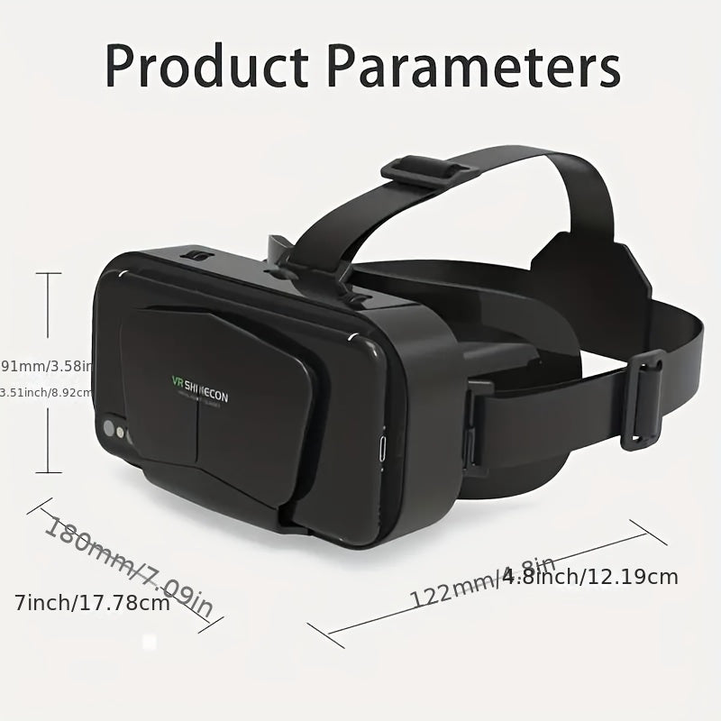 3D VR Glasses for Smartphones Blue Light Lens 11.94-15.24cm Compatible with Android iOS Gaming Movies