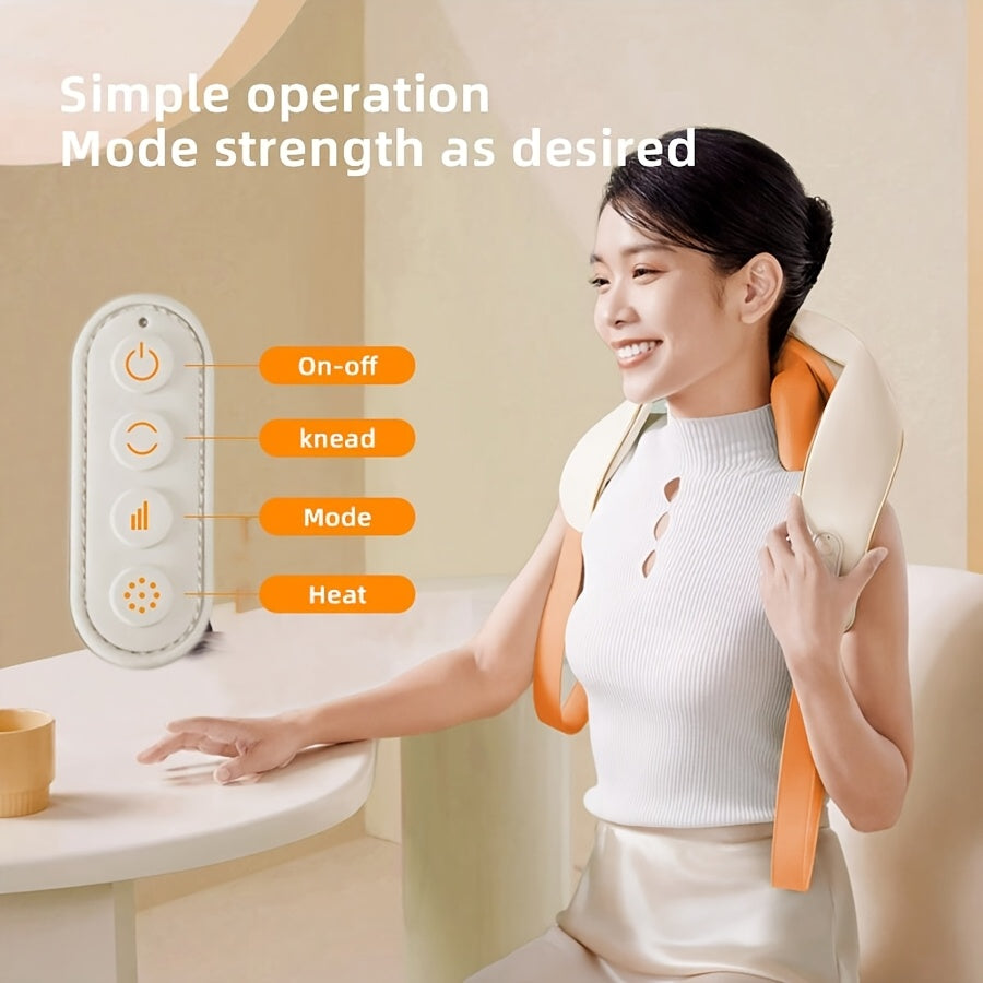 USB orqali zaryadlanadigan yelka va bo'yin massajchisi, elektr barmoq bosimi bilan, orqa, bel va bo'yin uchun chuqur to'qima massaji, qo'l bilan ishlatish shart emas, ota-onalar, keksa odamlar, ayollar uchun mukammal sovg'a.