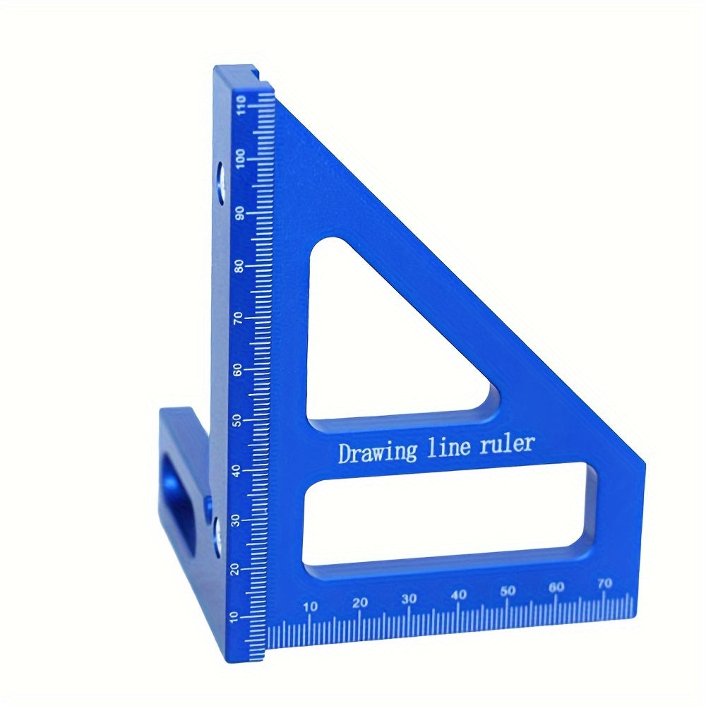 Aluminum Woodworking Square Ruler for Carpentry and DIY Projects 45 90 Degree Angles