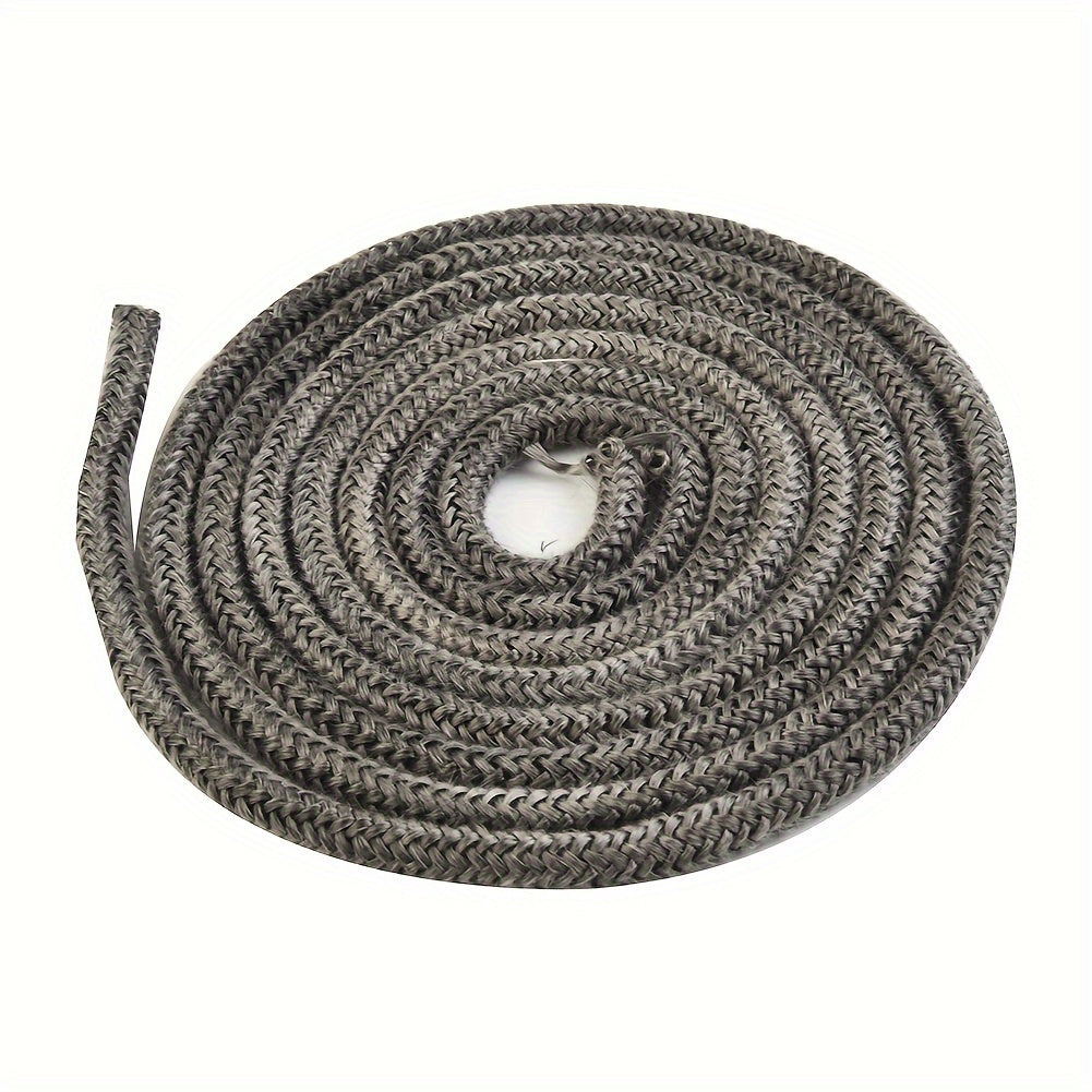 High-Temperature Fiberglass Seal Rope for Wood Stoves and Fireplaces 198cm Black