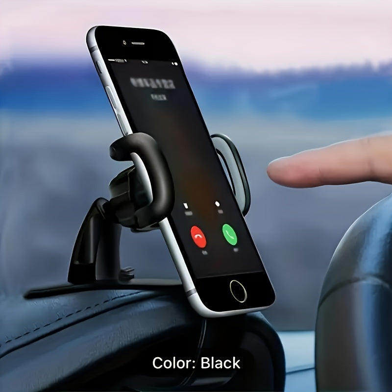 Universal Car Dashboard Phone Holder Sturdy ABS Clip-On Mount Adjustable