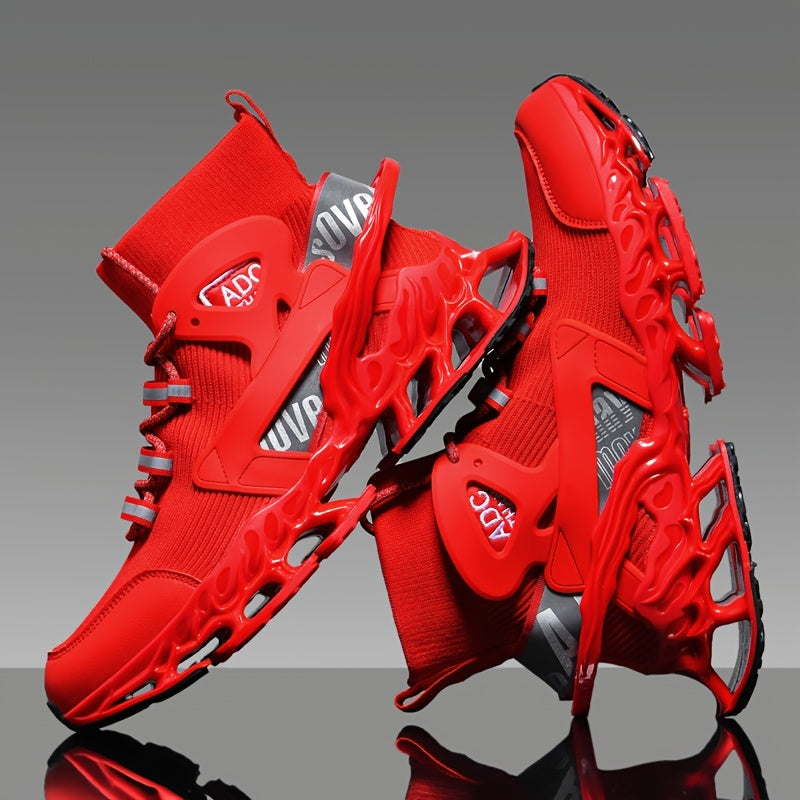 Erkaklar uchun nafas oladigan poyabzal, zarbani yutish va yengil, sirpanmaydigan dizayn bilan, yugurish, tennis, sport zali, tasodifiy yurish va sport faoliyatlari uchun.